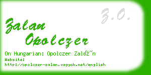 zalan opolczer business card